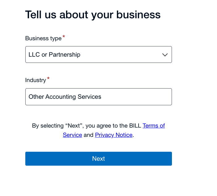 Enter Your Business Information