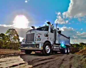 Truck Navigating Rough Terrain